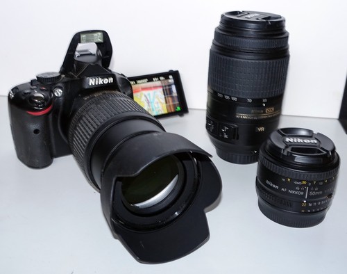 Nikon d5100 3 obiettivi - d5100, +